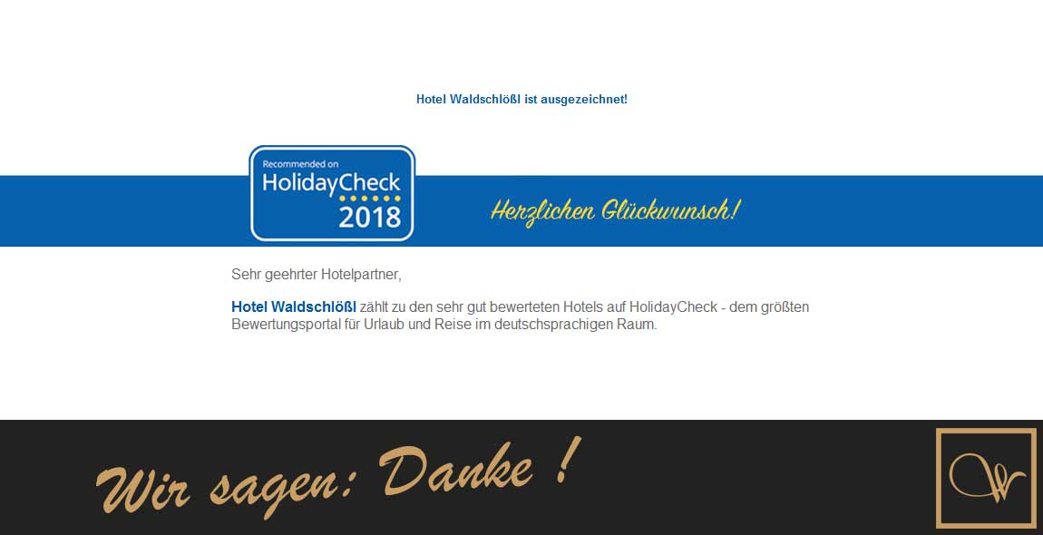 Ein weiteres Jahr ausgezeichnet auf HolidayCheck